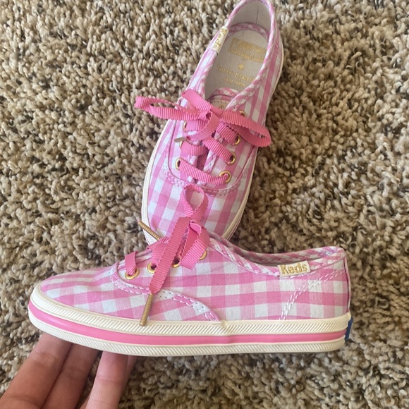 Kate Spade Keds Little Girl Toddler Tennis Shoes Buffalo Check - Picture 3 of 8